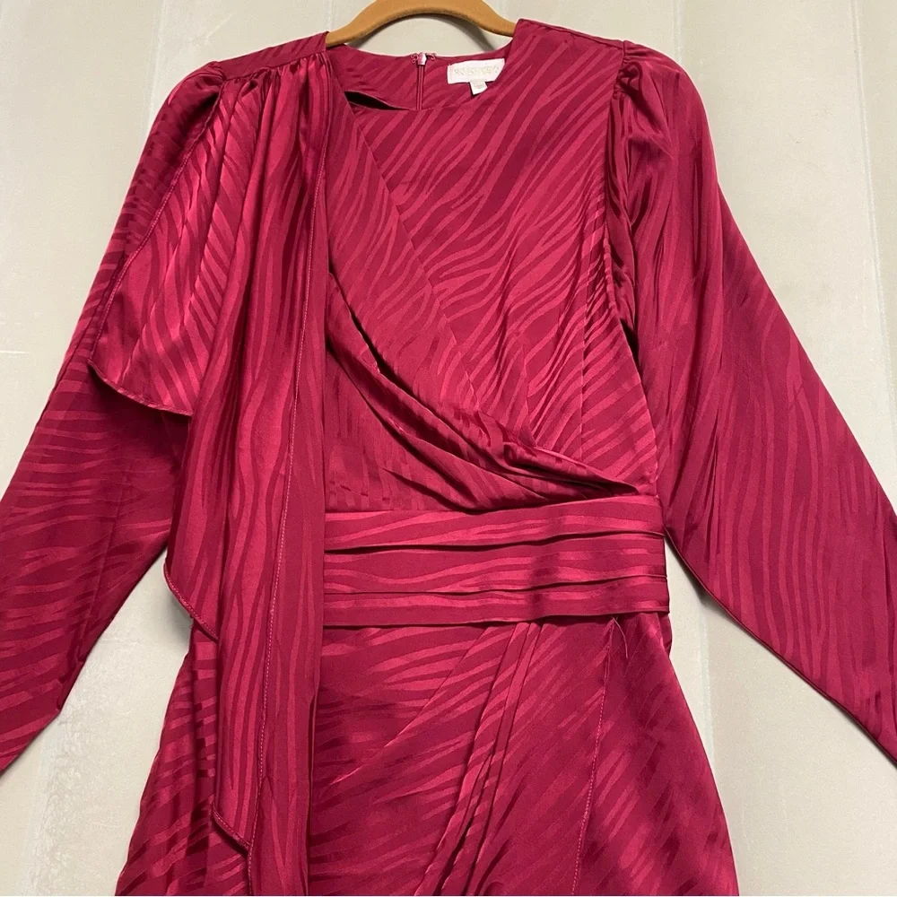 Ronny Kobo Women’s Shanaya Draped Dress Small Mini Faux Wrap Designer Luxury - Picture 3 of 13